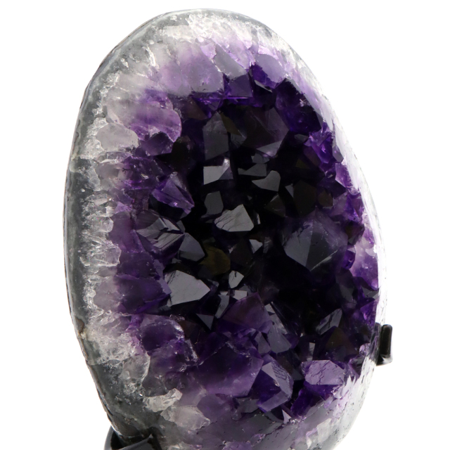アメジスト クラスター 側面磨き 台座付き エクストラ グレード EX 紫