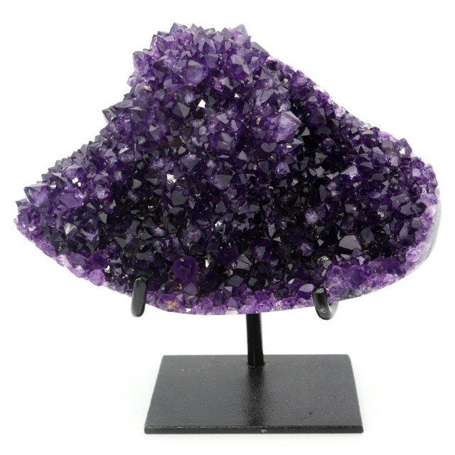 アメジスト クラスター 側面磨き 台座付き エクストラ グレード EX 紫水晶 置き物 原石 ウルグアイ産 天然石 1点物 2月 誕生石