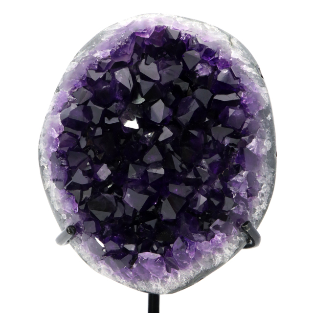アメジスト クラスター 側面磨き 台座付き エクストラ グレード EX 紫水晶 置き物 原石 ウルグアイ産 天然石 1点物 2月 誕生石