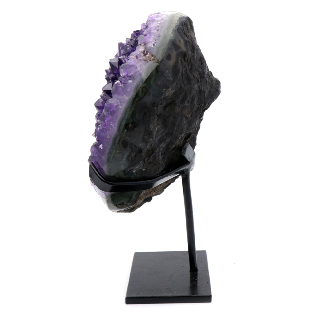 アメジスト クラスター 側面磨き 台座付き エクストラ グレード EX 紫水晶 置き物 原石 ウルグアイ産 天然石 1点物 2月 誕生石