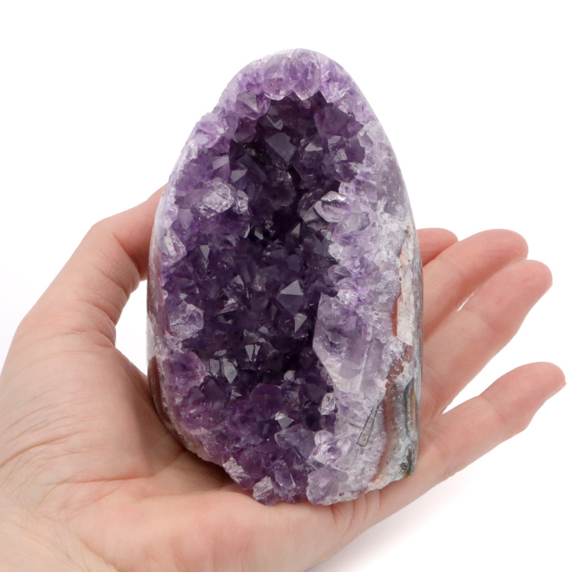 アメジスト クラスター 側面磨き AAA ドゥルーザ 紫水晶 置き物 原石 ウルグアイ産 天然石 1点物 2月 誕生石 天然石 amethyst
