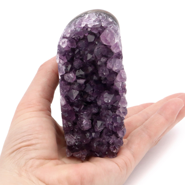 アメジスト クラスター 側面磨き AAA ドゥルーザ 紫水晶 置き物 原石 ウルグアイ産 天然石 1点物 2月 誕生石 天然石 amethyst
