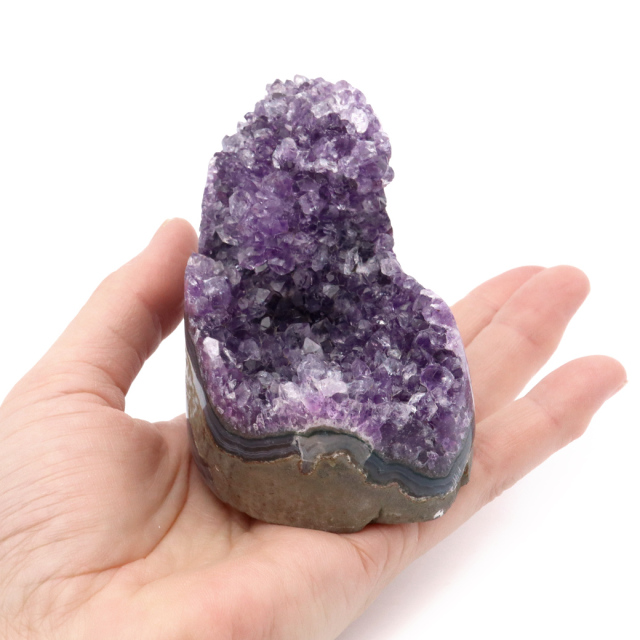 アメジスト クラスター 側面磨き AAA ドゥルーザ 紫水晶 置き物 原石 ウルグアイ産 天然石 1点物 2月 誕生石 天然石 amethyst