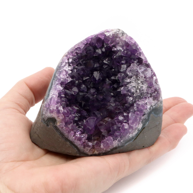 アメジスト クラスター 側面磨き AAA ドゥルーザ 紫水晶 置き物 原石 ウルグアイ産 天然石 1点物 2月 誕生石 天然石 amethyst