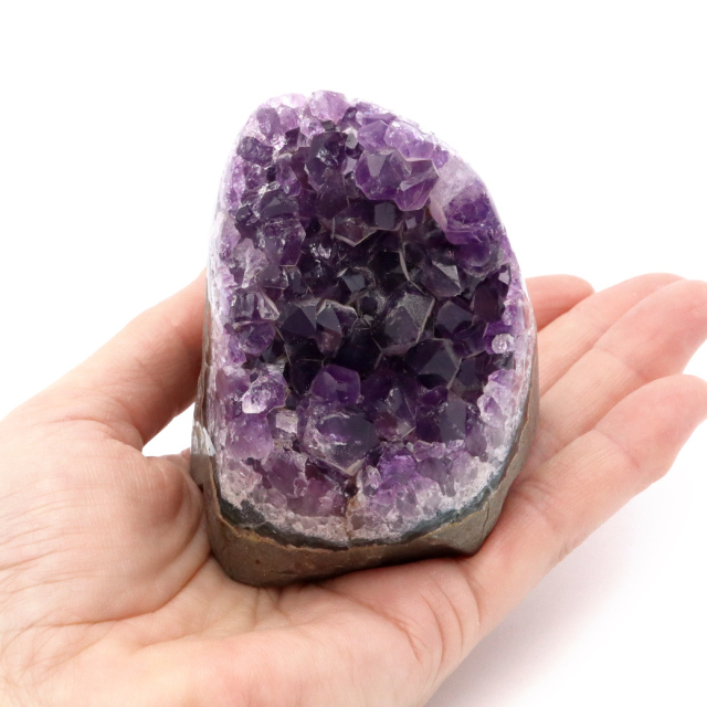 アメジスト クラスター 側面磨き AAA ドゥルーザ 紫水晶 置き物 原石 ウルグアイ産 天然石 1点物 2月 誕生石 天然石 amethyst