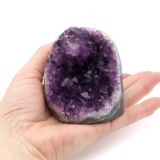 アメジスト クラスター 側面磨き AAA ドゥルーザ 紫水晶 置き物 原石 ウルグアイ産 天然石 1点物 2月 誕生石 天然石 amethyst