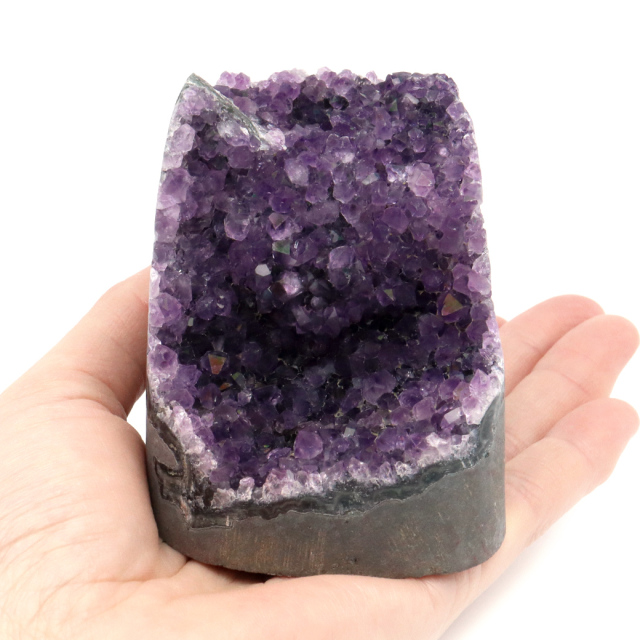 アメジスト クラスター 側面磨き AAA ドゥルーザ 紫水晶 置き物 原石 ウルグアイ産 天然石 1点物 2月 誕生石 天然石 amethyst