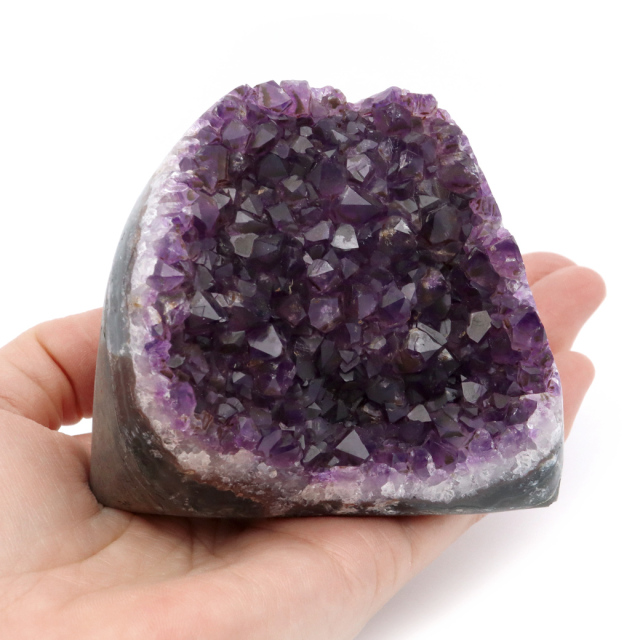 アメジスト クラスター 側面磨き AAA ドゥルーザ 紫水晶 置き物 原石 ウルグアイ産 天然石 1点物 2月 誕生石 天然石 amethyst
