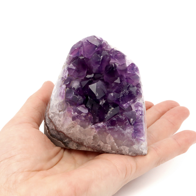 アメジスト クラスター 側面磨き AAA ドゥルーザ 紫水晶 置き物 原石 ウルグアイ産 天然石 1点物 2月 誕生石 天然石 amethyst