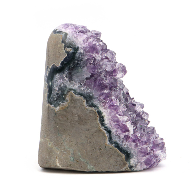 アメジスト クラスター 側面磨き AAA ドゥルーザ 紫水晶 置き物 原石 ウルグアイ産 天然石 1点物 2月 誕生石 天然石 amethyst
