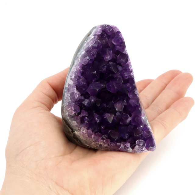 アメジスト クラスター 側面磨き AAA ドゥルーザ 紫水晶 置き物 原石 ウルグアイ産 天然石 1点物 2月 誕生石 天然石 amethyst