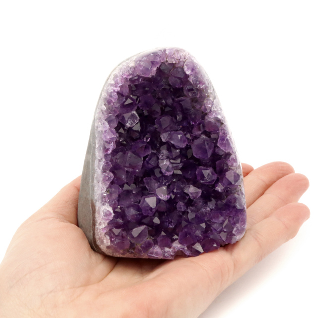 アメジスト クラスター 側面磨き AAA ドゥルーザ 紫水晶 置き物 原石 ウルグアイ産 天然石 1点物 2月 誕生石 天然石 amethyst
