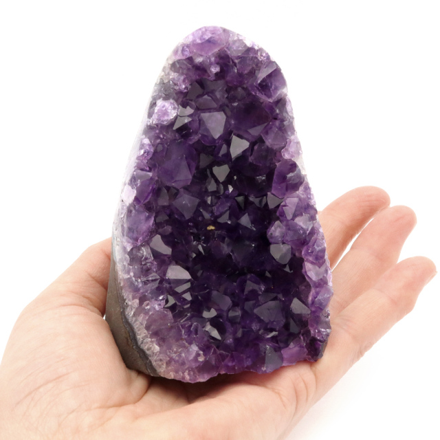 アメジスト クラスター 側面磨き AAA ドゥルーザ 紫水晶 置き物 原石 ウルグアイ産 天然石 1点物 2月 誕生石 天然石 amethyst