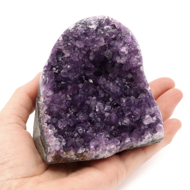 アメジスト クラスター 側面磨き AAA ドゥルーザ 紫水晶 置き物 原石 ウルグアイ産 天然石 1点物 2月 誕生石 天然石 amethyst
