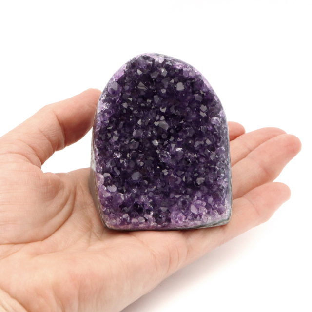 アメジスト クラスター 側面磨き AAA ドゥルーザ 紫水晶 置き物 原石 ウルグアイ産 天然石 1点物 2月 誕生石 天然石 amethyst