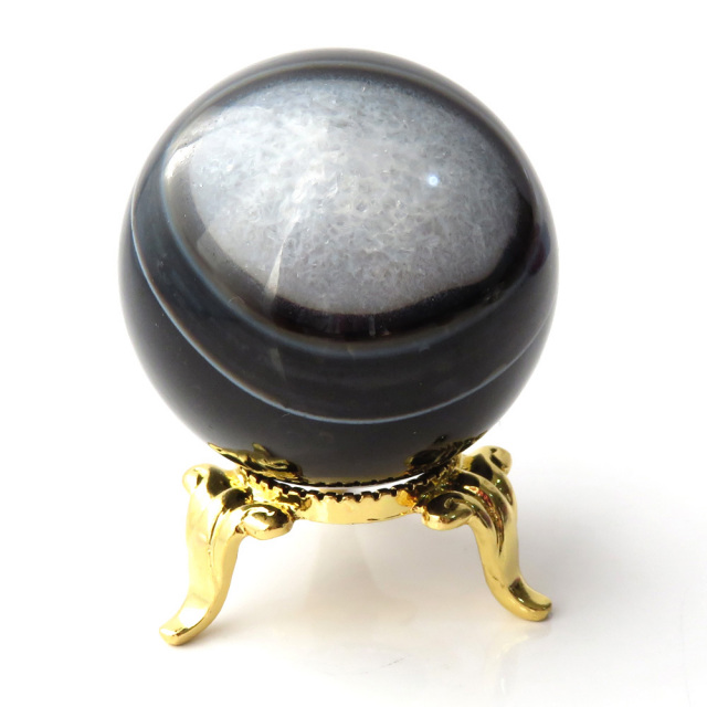 アゲート 瑪瑙 丸玉 40mm 台座付き 美品 天然石 パワーストーン