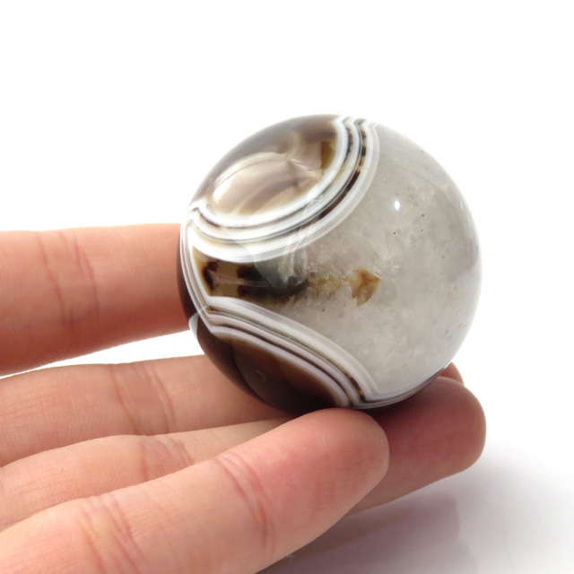 アゲート 瑪瑙 丸玉 40mm 台座付き 美品 天然石 パワーストーン