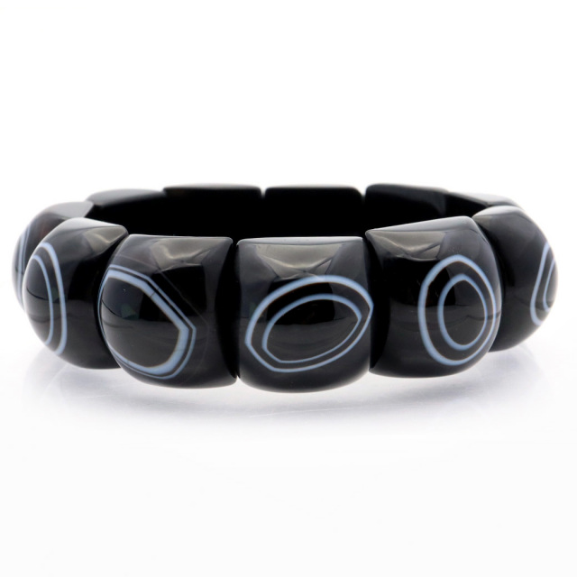 天眼石 バングル メノウ 瑪瑙 ブレスレット メンズ アクセサリー 魔除け おしゃれ アイアゲート 天然石 1点物 パワーストーン