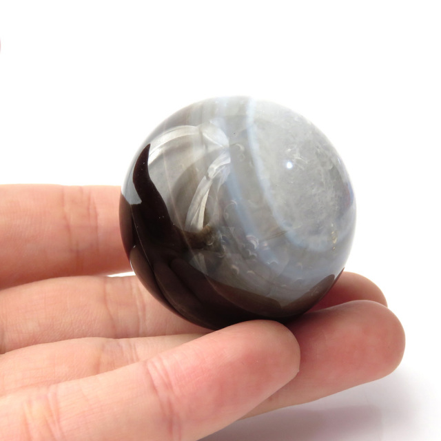 アゲート 瑪瑙 丸玉 40mm 台座付き 美品 天然石 パワーストーン