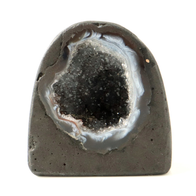 アゲート 水晶 ジオード ドーム 瑪瑙晶洞 天然石 パワーストーン 1点もの 置き物 手のひらサイズ