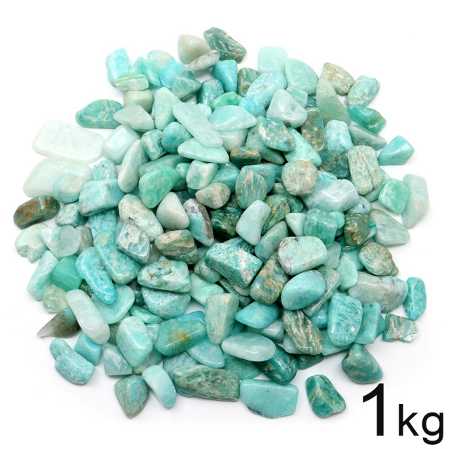 ペルー産 アマゾナイト さざれ石 1kg まとめ売り お得 本物 天然石 パワーストーン 浄化 グッズ ヒーリングストーン