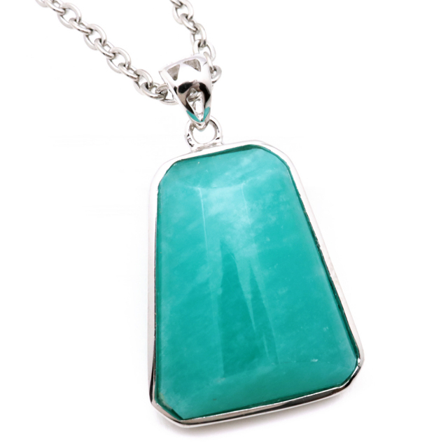 アマゾナイト ペンダント Silver925 天然石 ネックレス パワーストーン 天河石