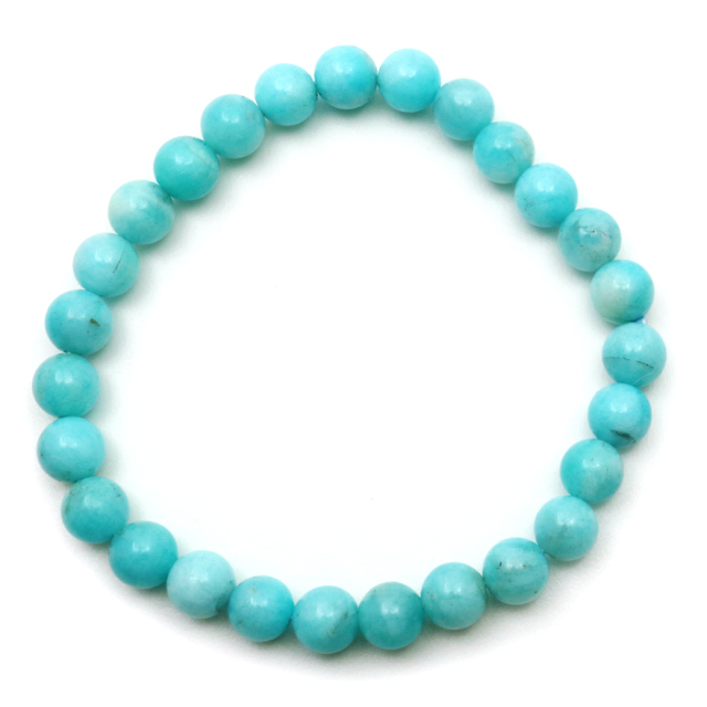 アマゾナイト ブレスレット 7mm ペルー産 天河石 天然石 パワーストーン
