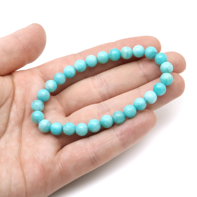 アマゾナイト ブレスレット 7mm ペルー産 天河石 天然石 パワーストーン