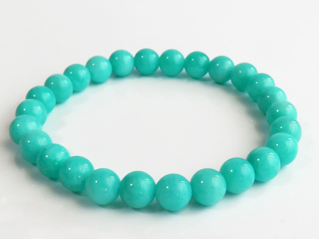 超高品質 ペルー産 アマゾナイトブレスレット7.5mm