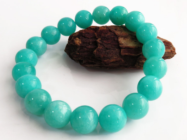 超高品質 ペルー産 アマゾナイトブレスレット10mm