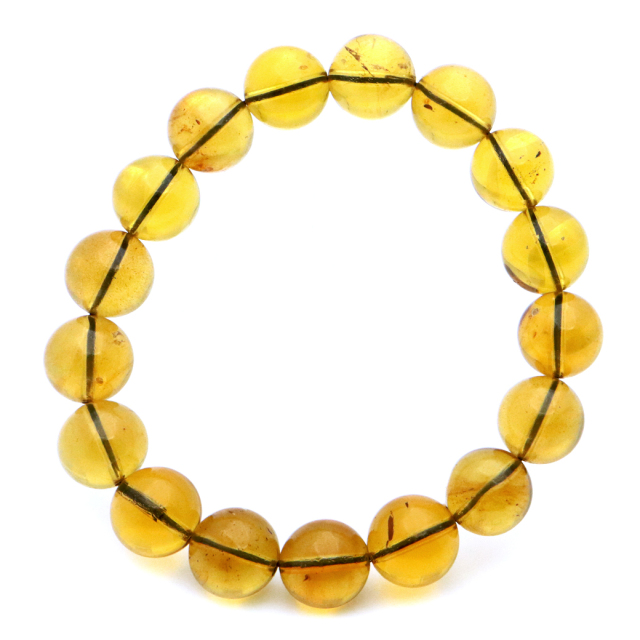 ブルーアンバー ブレスレット 11mm メキシコ産 琥珀 こはく