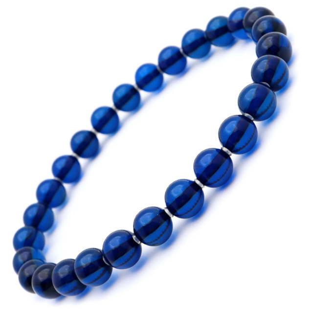 ブルーカラー アンバー ブレスレット 6mmリトアニア バルト海産 バル