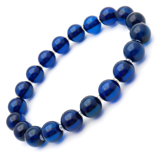 ブルーカラー アンバー ブレスレット 9mmリトアニア バルト海産 バル