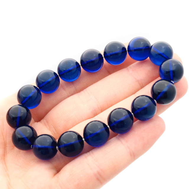 ブルーカラー アンバー ブレスレット 12mmリトアニア バルト海産 バル  