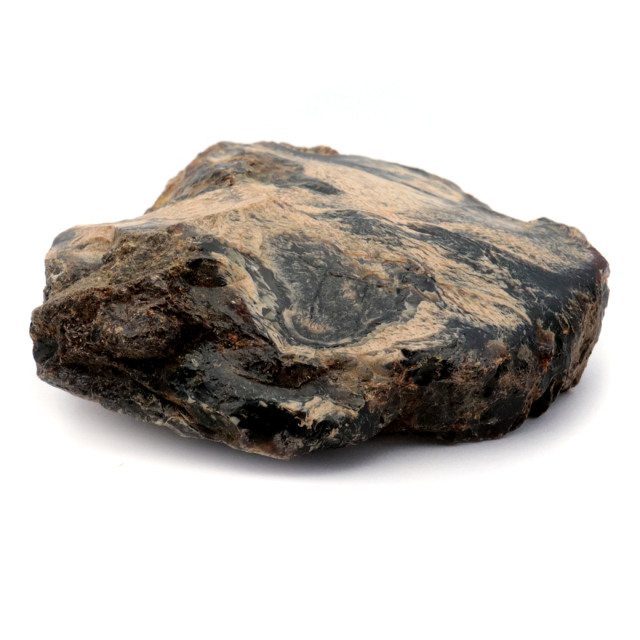 ブルーアンバー 原石 琥珀 こはく ブラックライト付き タイガー