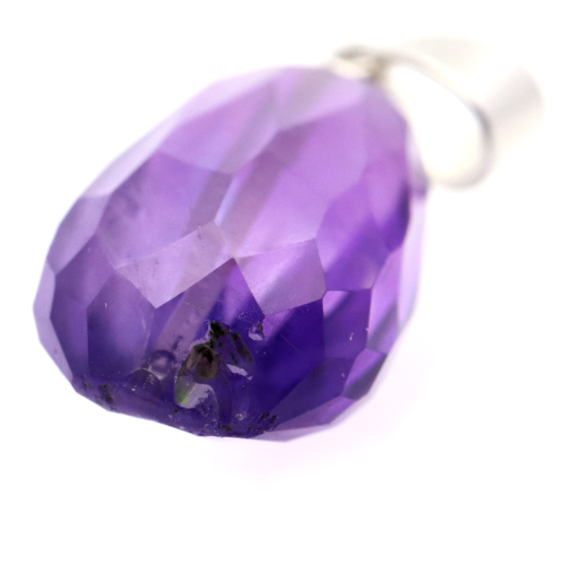 アメジスト ネックレス 天然石 ペンダント 紫水晶 ブラジル産 多面  