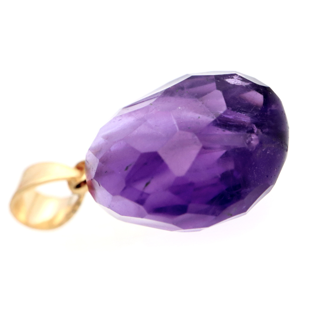 アメジスト ネックレス 天然石 ペンダント 紫水晶 マダガスカル産 多面カット 2月 誕生石 1点もの