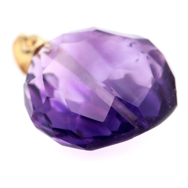 アメジスト ネックレス 天然石 ペンダント 紫水晶 マダガスカル産 多面カット 2月 誕生石 1点もの