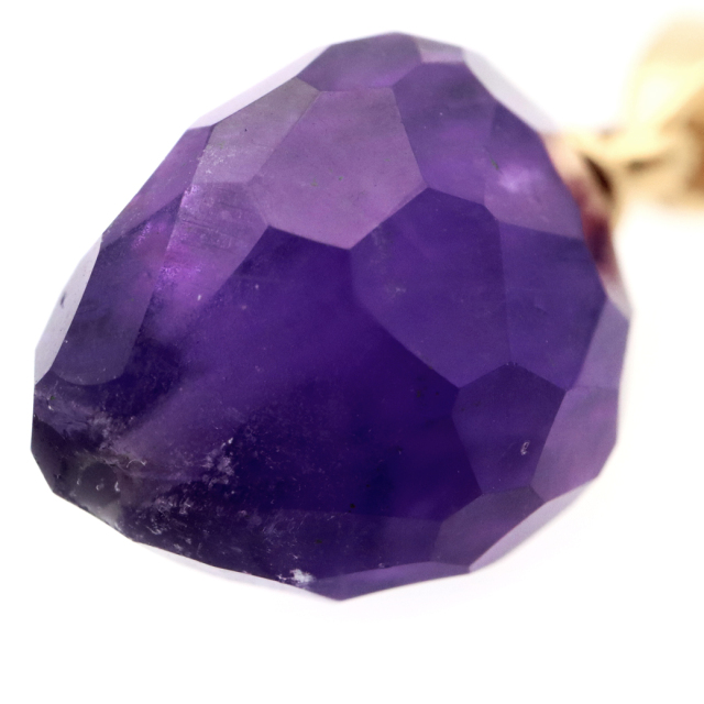 アメジスト ネックレス 天然石 ペンダント 紫水晶 マダガスカル産 多面カット 2月 誕生石 1点もの