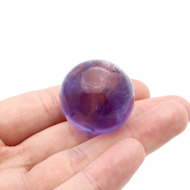 アメジスト 紫水晶 丸玉 ブラジル バイーア州産 直径約30mm 台座付き 1点もの スフィア 2月 誕生石 置き物