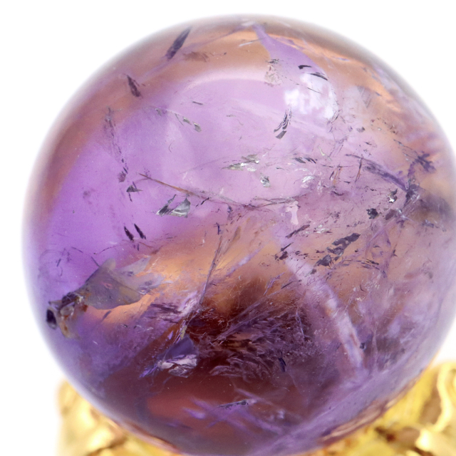 アメジスト 紫水晶 丸玉 ブラジル バイーア州産 直径約30mm 台座付き 1点もの スフィア 2月 誕生石 置き物