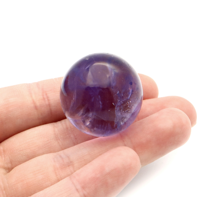 アメジスト 紫水晶 丸玉 ブラジル バイーア州産 直径約30mm 台座付き 1点もの スフィア 2月 誕生石 置き物