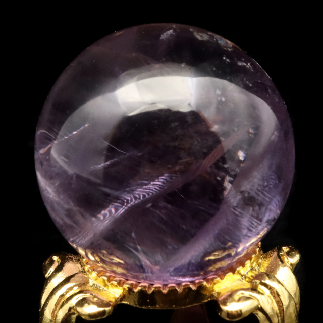アメジスト 紫水晶 丸玉 ブラジル バイーア州産 直径約30mm 台座付き 1点もの スフィア 2月 誕生石 置き物