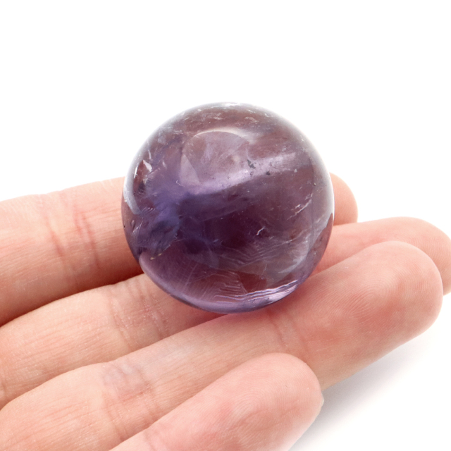 アメジスト 紫水晶 丸玉 ブラジル バイーア州産 直径約30mm 台座付き 1点もの スフィア 2月 誕生石 置き物