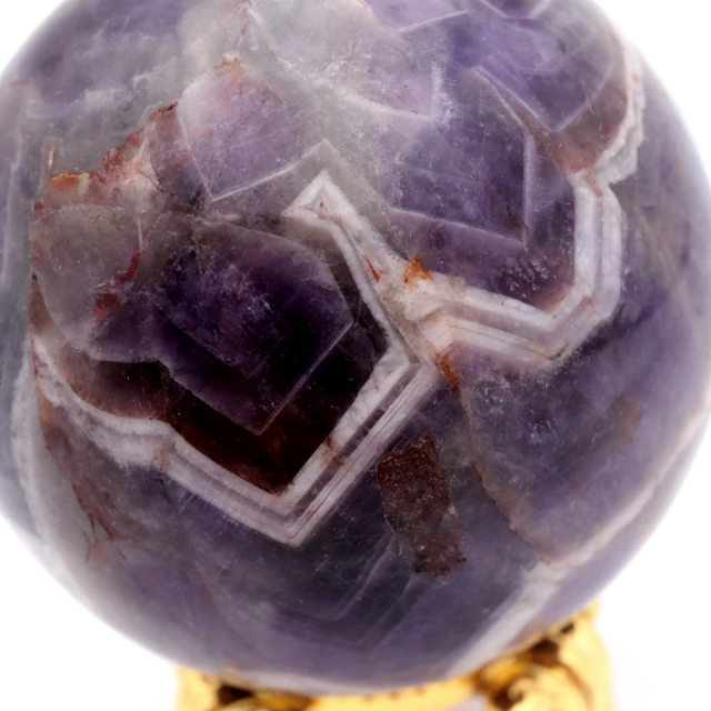 シェブロン アメジスト 丸玉 台座付き ブラジル産 1点もの ヒーリング スフィア 2月 誕生石 Amethyst