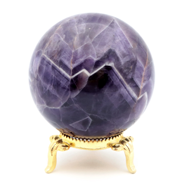 シェブロン アメジスト 丸玉 台座付き ブラジル産 1点もの ヒーリング スフィア 2月 誕生石 Amethyst