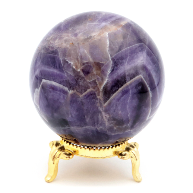シェブロン アメジスト 丸玉 台座付き ブラジル産 1点もの ヒーリング スフィア 2月 誕生石 Amethyst