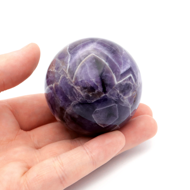 シェブロン アメジスト 丸玉 台座付き ブラジル産 1点もの ヒーリング スフィア 2月 誕生石 Amethyst