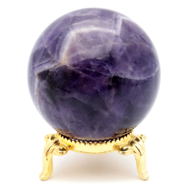 シェブロン アメジスト 丸玉 台座付き ブラジル産 1点もの ヒーリング スフィア 2月 誕生石 Amethyst