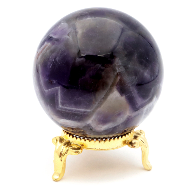 シェブロン アメジスト 丸玉 台座付き ブラジル産 1点もの ヒーリング スフィア 2月 誕生石 Amethyst